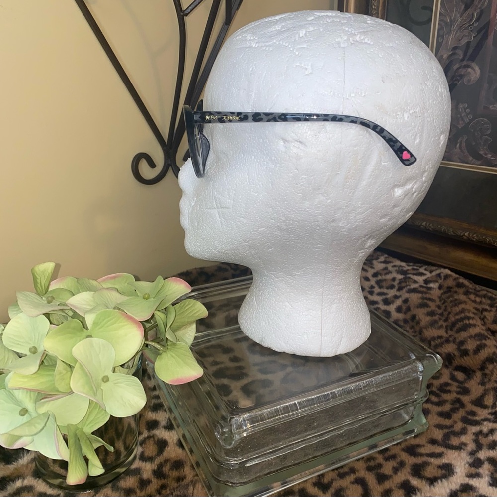 BETSY JOHNSON leopard large cat eye readers - Picture 5 of 7